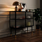 Glazen deuren zwarte dressoir kast glam style 35.4 "h buffettafel