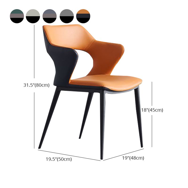 Contemporary Kitchen Chairs Dining Open Back Arm Side Chairs with Metal Legs Clearhalo ' kitchen&dining_furn' 'Dining Chairs' 'Dining Tables & Seating' 'dining_chair' 'furn' 'furn_dining_chair' 'Furniture' 'furniture_dining_chair' 'Kitchen & Dining Furniture' 'kitchen' 1200x1200_6e480039-db3a-4335-b913-bdbb6bdcc800