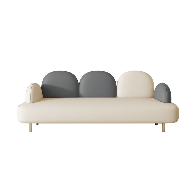 Macaroon Modern Recessed Arm Sofa 3 Seater Curved Sofa for Living Room Clearhalo 'Furniture' 'furniture_sofas' 'kitchen' 'kitchen_sofas' 'Living Room Furniture' 'Sofa' 'sofas' 1200x1200_6e48c515-53d8-481e-85ed-8546ba6d3550