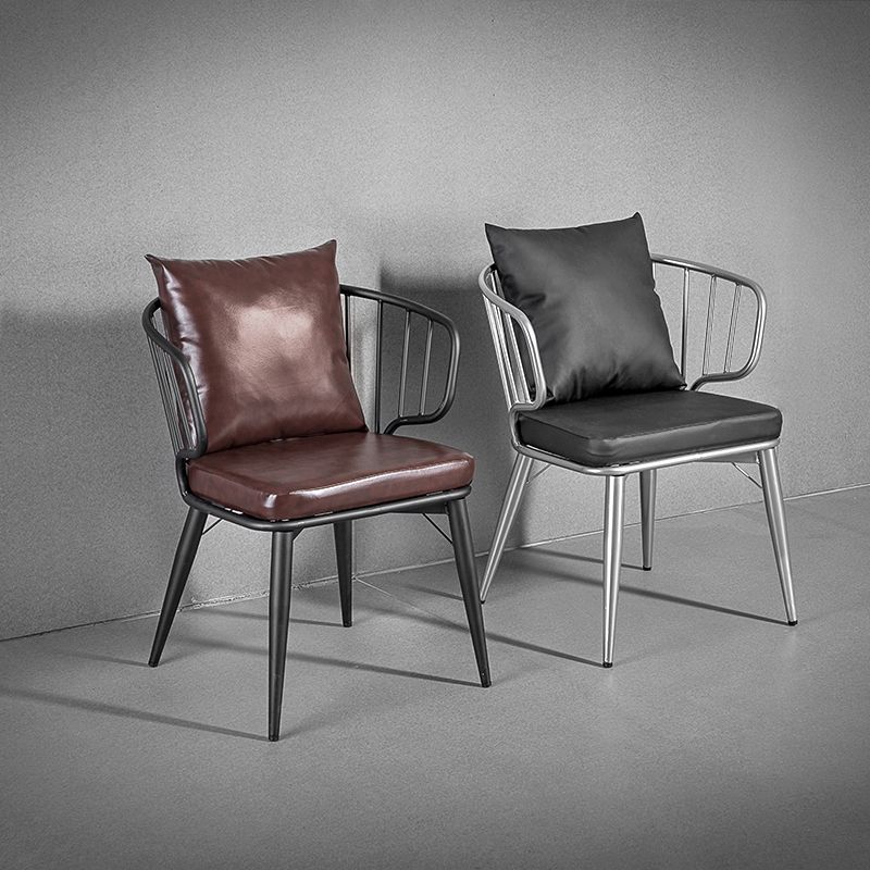 Solid Wood Dinette Set 1/2/3 Pcs Industrial Style Dining Set with Round Table