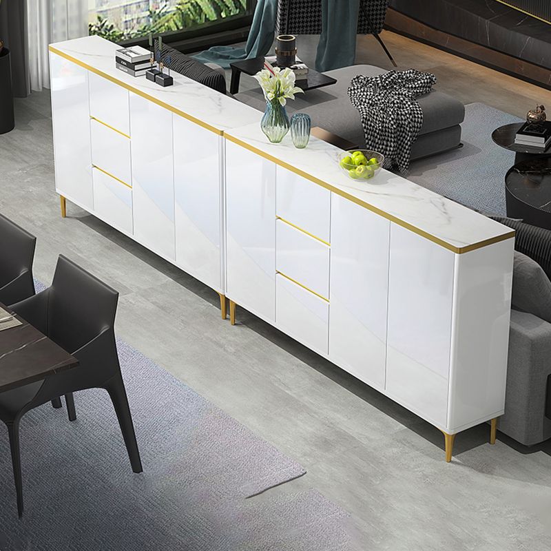 Server da pranzo bianco contemporaneo prodotto in legno regolabile server