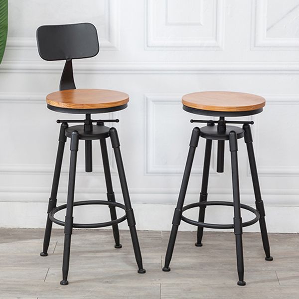 Modern Armless Rotatable Counter Stool Iron Cafe Bar Stool with Seat and Pedal Clearhalo 'Bar Furniture' 'Bar Stools' 'bar_stools' 'furn' 'furn_bar_stools' 'Furniture' 'Kitchen & Dining Furniture' 1200x1200_6e4d2b60-4ceb-4569-beb0-71cb6d745914