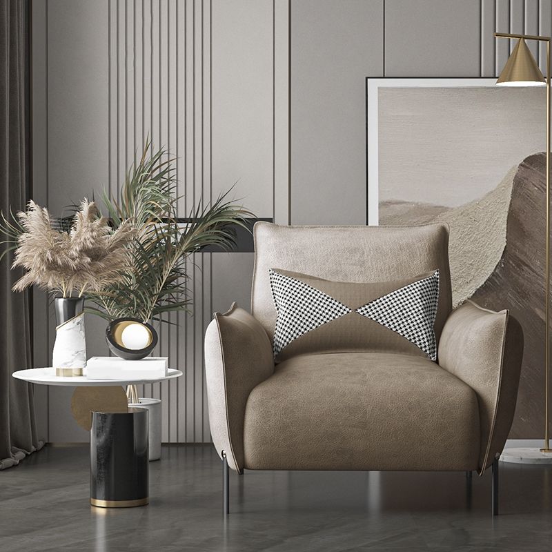 Chaise canapé à accent tissu scandinave, chaise longue pour le salon