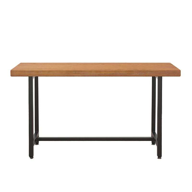 Industrial Rectangle Bar Table Set 1/6 Pieces Solid Wood Fixed Counter Table Clearhalo 'Bar Furniture' 'furn' 'furn_home_bar_bar_sets' 'Furniture' 'Home Bars & Bar Sets' 'home_bar_bar_sets' 'Kitchen & Dining Furniture' 1200x1200_6e500e63-9485-4632-a91f-2a7888c24e7c