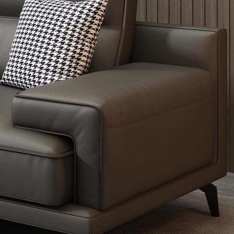 Guida pelle stazionaria resistente al soggiorno divano grigio