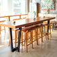 Tavolo da bar in stile contemporaneo in legno in legno a slitta tavolo da pranzo