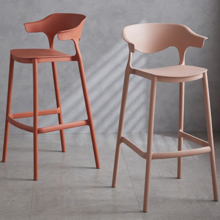 Modern Style Stackable Bar-stool Plastic Counter Bar Stool for Home Clearhalo 'Bar Furniture' 'Bar Stools' 'bar_stools' 'furn' 'furn_bar_stools' 'Furniture' 'furniture_bar_stools' 'Kitchen & Dining Furniture' 1200x1200_6e547fc0-54e0-4a8d-b820-42f844045bdc