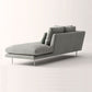 Contemporary Upholstered Cotton Blend Flared Arm Chaise Lounge in Gray Clearhalo 'Chairs & Seating' 'Chaise Lounge' 'chaise_lounge' 'furn' 'furn_chaise_lounge' 'Furniture' 'Living Room Furniture' 1200x1200_6e548828-6222-41dc-aaad-a81ec432ec91