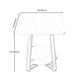 Cross Legs Square Side Table 21.65" Tall Stone End Table with Shelf Clearhalo 'Coffee & Accent Tables' 'End & Side Tables' 'end_side_table' 'end_side_tables' 'furn' 'furn_end_side_tables' 'Furniture' 'furniture_end_side_table' 'Living Room Furniture' 1200x1200_6e561269-bc7b-441f-9266-6f4cdebb9e59