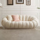 Modern 27.55" H Wool Sewn Pillow Back Slope Arm Sofa for Apartment