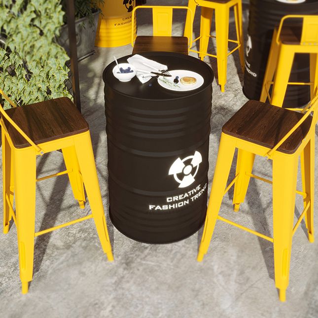 1/2/4 pezzi sgabello da bar industriale e set da tavolo in metallo