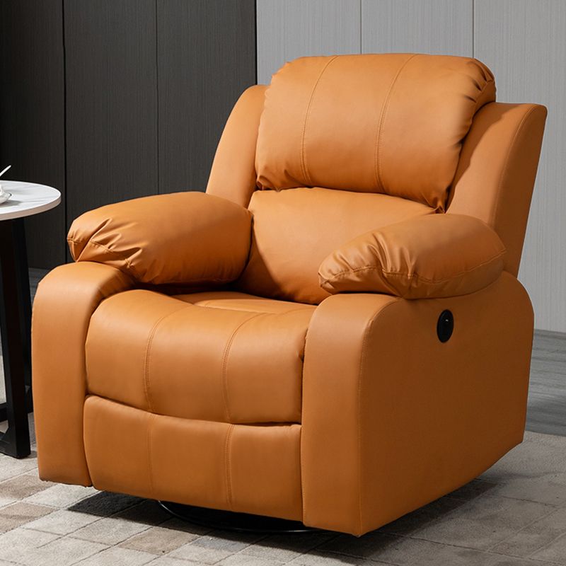 Tradizionale poltrone manuale in pelle 34,3 'sedia a base di reclinabile a base girevole