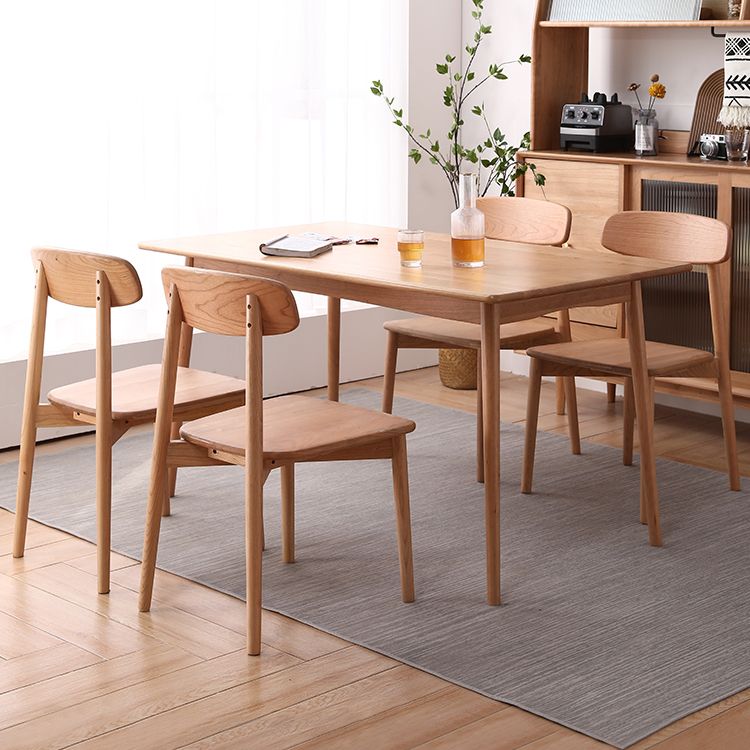 Contemporary Style 4-foot Furniture Solid Wood Dining Table Rectangle for Home Clearhalo ' dining_table' 'Dining Tables & Seating' 'Dining Tables' 'furn' 'furn_dining_table' 'Furniture' 'furniture_dining_table' 'Kitchen & Dining Furniture' 'kitchen&dining_furn' 'kitchen' 'kitchen_dining_table' 1200x1200_6e58b209-d7ba-4960-9d61-8e57011f5477