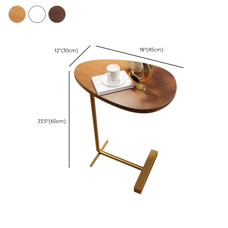 Mesa de madera de madera de 23.6 pulgadas de altura moderna de la esquina C para sala de estar