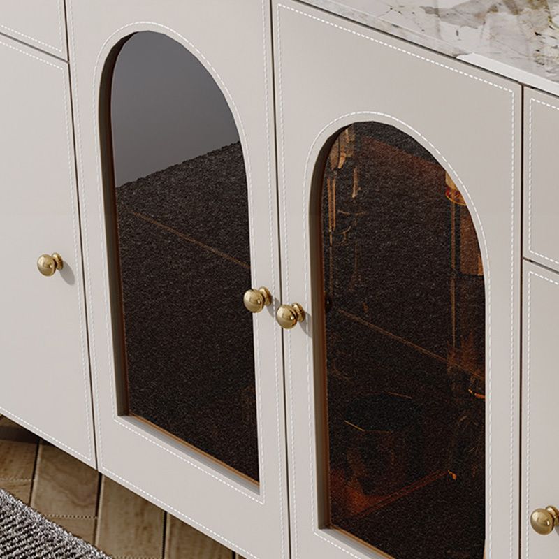 Moderno sideboard buffet a 2-catro e tavolo a buffet a 4 porte con luci a LED