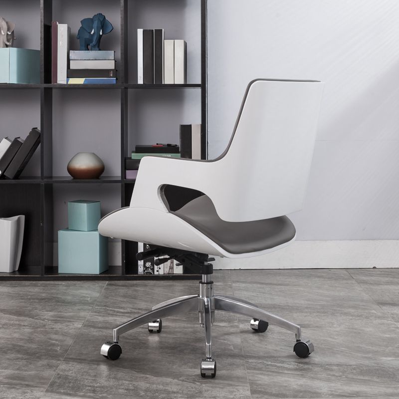 High / Mid Back Office Chair Grey Upholstered Desk Chair with Wheels Clearhalo 'furn' 'furn_office_chair' 'Furniture' 'Office Chairs' 'Office Furniture' 'office_chair' 1200x1200_6e59bdf5-ed95-4ed6-ab73-cdd27e48a501