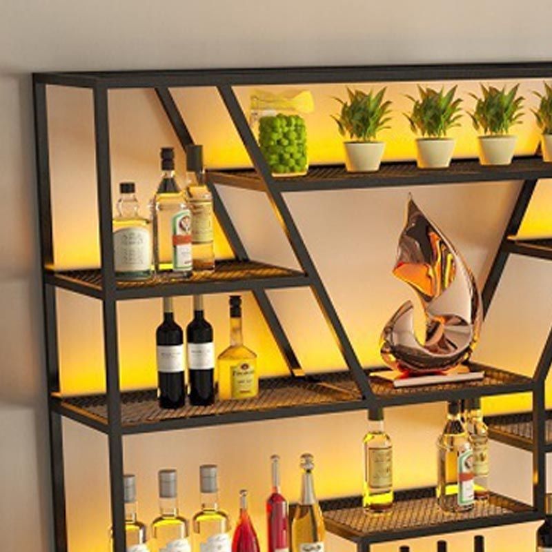 Wall Mounted Iron Wine Racks Modern Style Wine Holder Rack with Shelf Clearhalo 'furn' 'furn_wine_racks' 'Furniture' 'Kitchen & Dining Furniture' 'Wine Racks' 'wine_racks' 1200x1200_6e5a081a-e285-46d8-a1fb-5e27171dc3a7