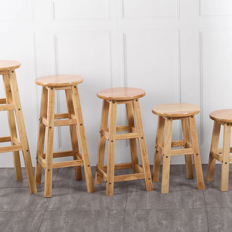 Modern Armless Backless Counter Stool Wood Milk Tea Shop Bar Stool with Wooden Seat Clearhalo 'Bar Furniture' 'Bar Stools' 'bar_stools' 'furn' 'furn_bar_stools' 'furniture_bar_stools' 'Kitchen & Dining Furniture' 'kitchen&dining_furn' 'kitchen' 'kitchen_furn' Furniture' 1200x1200_6e5a98bd-2a0e-4a50-8038-e19f409e31d8