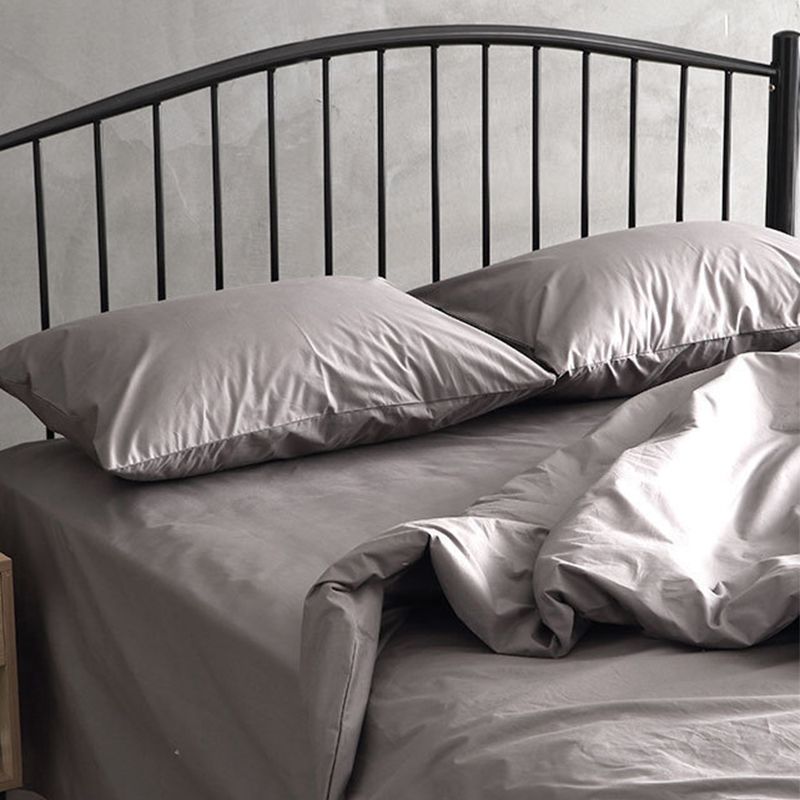 Contemporary Slat Bed Metal Black Open-Frame Bed with Custom Gold Legs Clearhalo 'Bedroom Furniture' 'Beds' 'furn' 'furn_beds' 'Furniture' 1200x1200_6e5b0ad7-abc5-4f95-955e-62276a278bf2