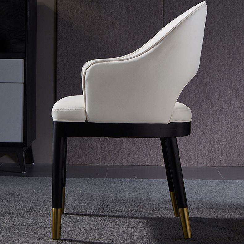 Glam Wood Dining Room Chairs Leather Dining Arm Chairs for Restaurant Use Clearhalo ' kitchen&dining_furn' 'Dining Chairs' 'Dining Tables & Seating' 'dining_chair' 'furn' 'furn_dining_chair' 'Furniture' 'furniture_dining_chair' 'Kitchen & Dining Furniture' 'kitchen' 1200x1200_6e5b5f45-b5a4-44fd-9116-a570309649d2