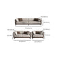 Genuine Leather Sofa Stationary Square Arm Seating for Living Room