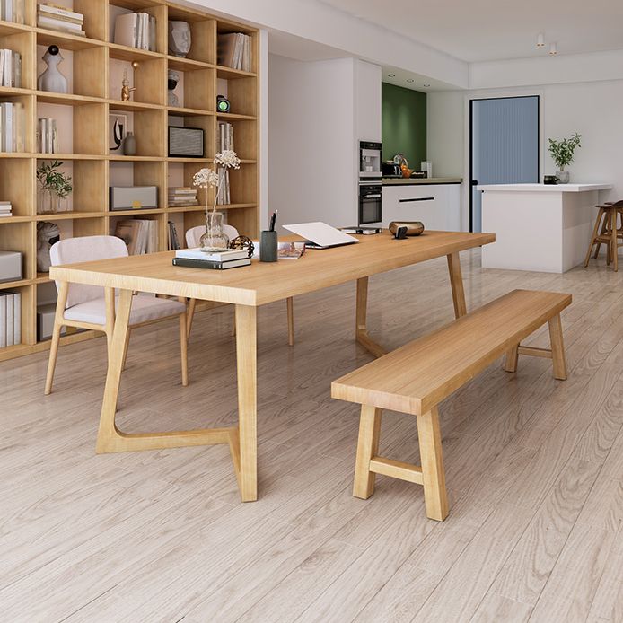 Moderne rechthoekige kantoorbureau natuurlijke slede Solid Wood Writing Desk