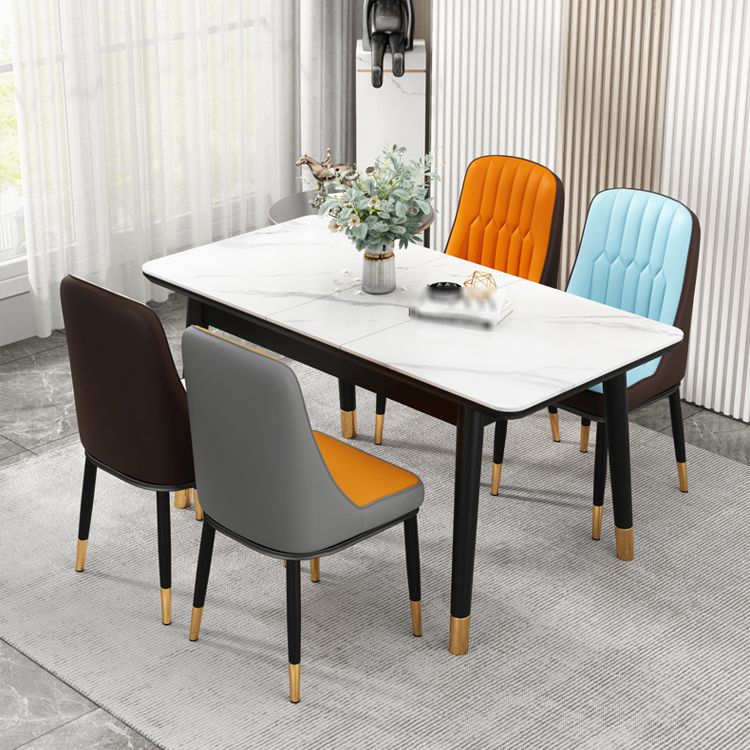 Scandinavian Home Side Chair Upholstered Parsons Back Metal Dining Room Chair Clearhalo ' kitchen&dining_furn' 'Dining Chairs' 'Dining Tables & Seating' 'dining_chair' 'furn' 'furn_dining_chair' 'Furniture' 'furniture_dining_chair' 'Kitchen & Dining Furniture' 'kitchen' 1200x1200_6e5d8b98-390b-4cca-a163-e445e1d2e4ef
