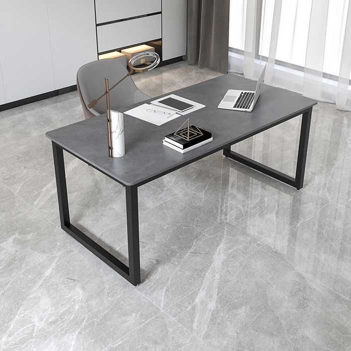 Modern Rectangular Writing Desk Sintered Stone Office Desk for Home Clearhalo 'furn' 'furn_office_desk' 'Furniture' 'Office Desks' 'Office Furniture' 'office_desk' 1200x1200_6e5dbb7e-ca1c-4617-8fc3-cce33b9cdec1