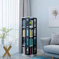 3/4/6-Shelf Contemporary Bookcase Metal Book Shelf Wooden Shelves for Living Room