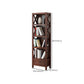 Standard Wooden Bookshelf Closed Back Contemporary Bookcase with Drawers