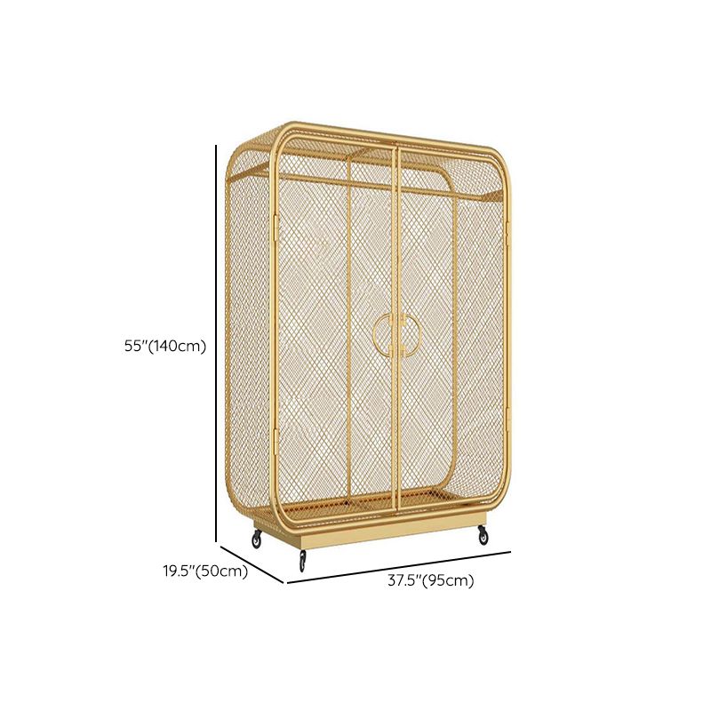 Contemporary Wardrobe Closet Metal Wardrobe Cabinet for Bedroom Clearhalo 'Armoires & Wardrobes' 'armoires_wardrobes' 'Bedroom Furniture' 'furn' 'furn_armoires_wardrobes' 'Furniture' 1200x1200_6e617c9f-9b9e-4d7c-b93e-e077efc341a7