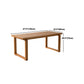 Modern Rectangle Dining Set 1/3/5 Pieces Solid Wood Dining Table with Slat Back Chairs