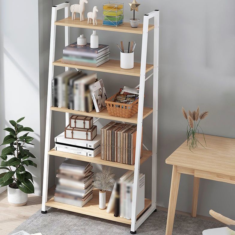 Industrial Vertical Open Bookshelf Metal Frame Manufactured Wood Shelf Bookshelf Clearhalo 'Bookcases' 'furn' 'furn_bookcases' 'Furniture' 'furniture_bookcases' 'kitchen' 'kitchen_bookcases' 'Living Room Furniture' 'Office Furniture' 1200x1200_6e6328fd-4f88-4cc6-8ece-03072ebacefe