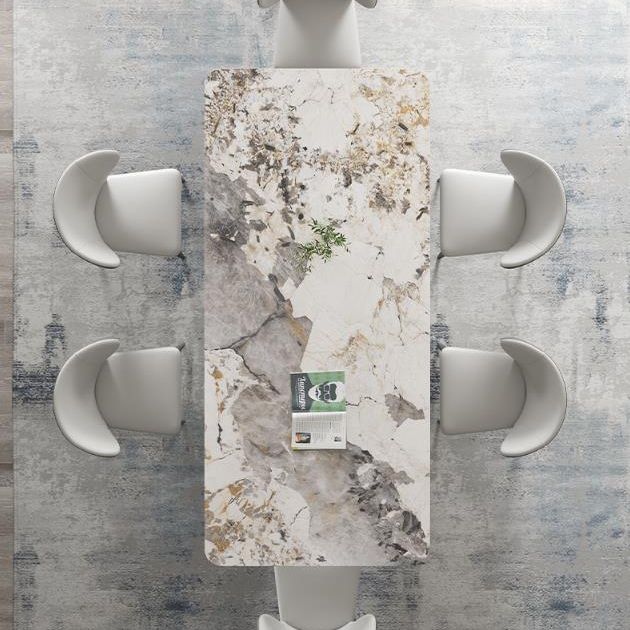 Modern Sintered Stone Top Dining Set Rectangle 1/2/3/4/5/7 Pieces Dining Table Set Clearhalo 'Dining Room Sets' 'Dining Tables & Seating' 'dining_room_set' 'furn' 'furn_dining_room_set' 'Furniture' 'Kitchen & Dining Furniture' 1200x1200_6e6462c0-3fac-44f6-ad57-ec0b06c998af