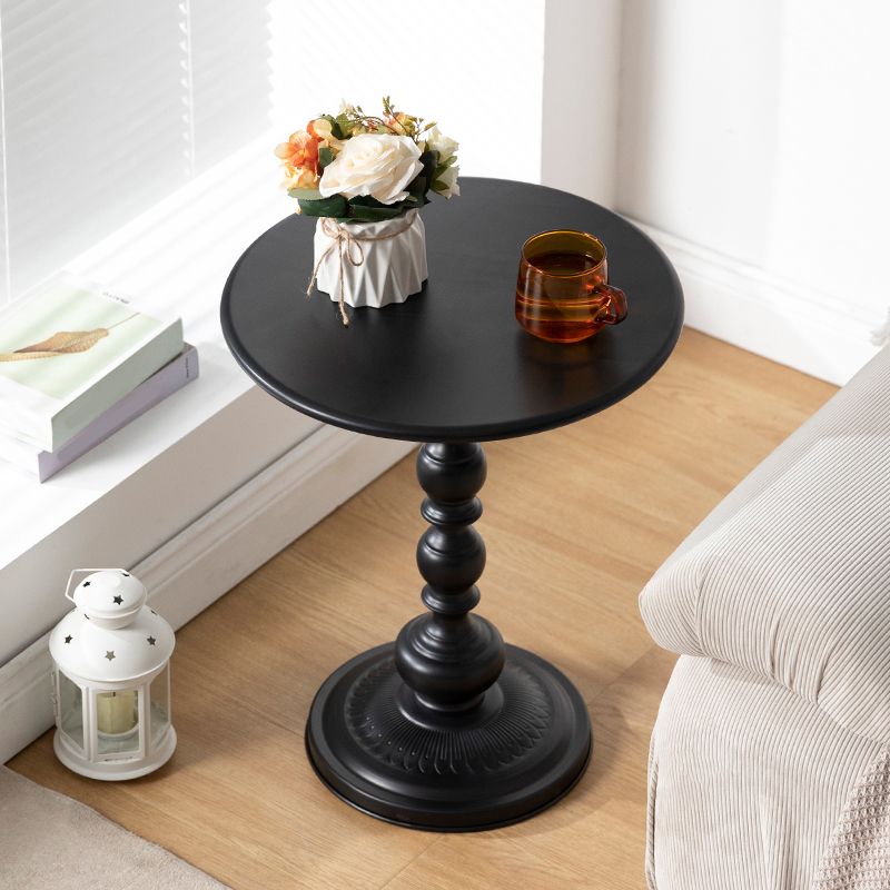 20.5 inch Tall Pedestal Side Table Metal Round Side End Table Clearhalo 'Coffee & Accent Tables' 'End & Side Tables' 'end_side_tables' 'furn' 'furn_end_side_tables' 'Furniture' 'Living Room Furniture' 1200x1200_6e696e02-2746-4b4a-a349-59499458c8b0