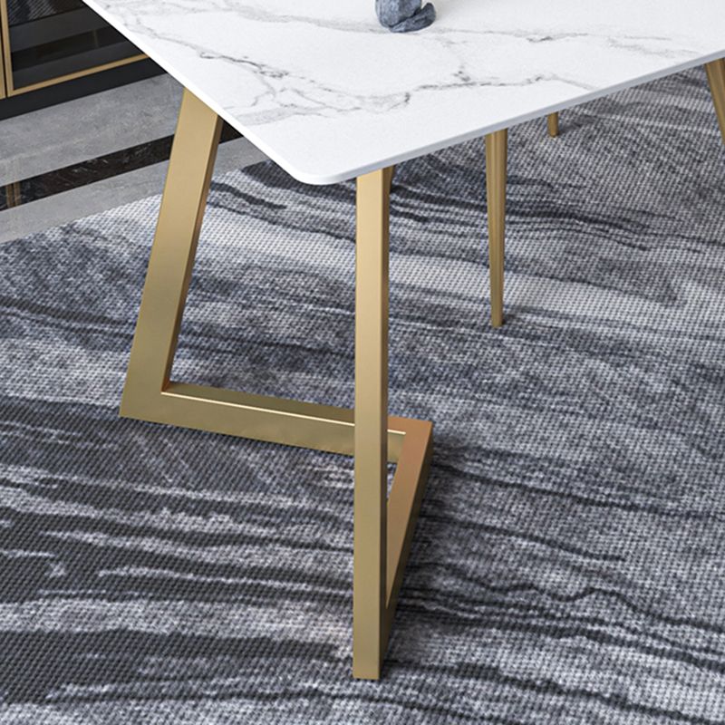 Modern Stone Office Desk Rectangular Shape Task Desk in White /Black Clearhalo 'furn' 'furn_office_desk' 'Furniture' 'Office Desks' 'Office Furniture' 'office_desk' 1200x1200_6e6a857a-4481-4bac-9571-330da46f74a9