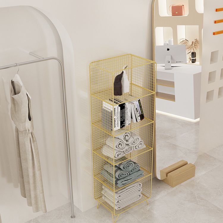 Glam Style Standard Bookshelf Metal Closed Back Shelf Bookcase for Home Use Clearhalo 'Bookcases' 'furn' 'furn_bookcases' 'Furniture' 'furniture_bookcases' 'Office Furniture' 1200x1200_6e6acb8f-4fc5-440f-b253-17e4832216d5