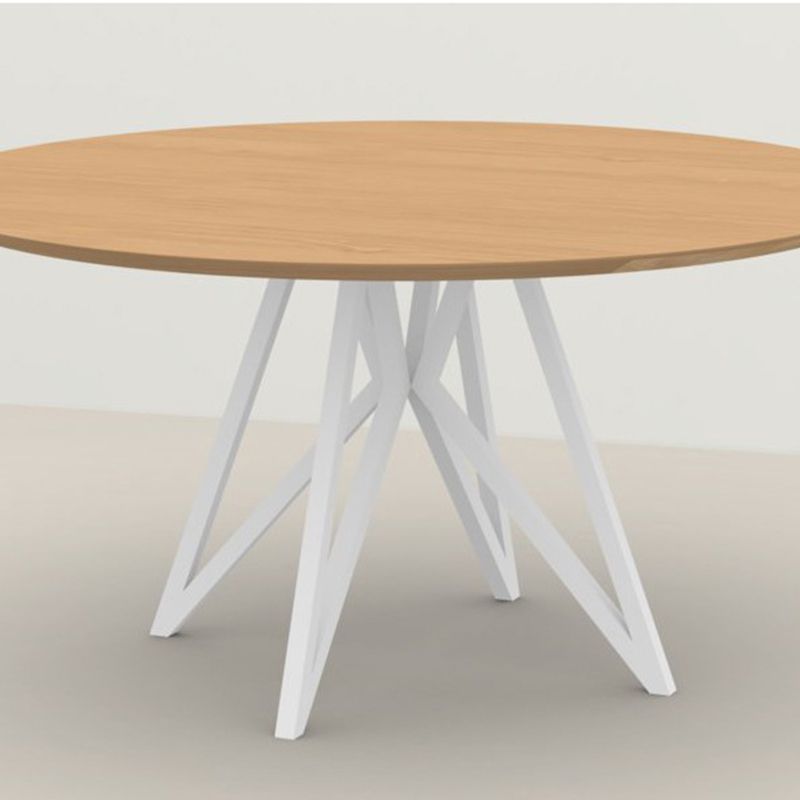 Metal Contemporary Round Dining Table Pine Wood Top Table for Dining Room Clearhalo ' dining_table' 'Dining Tables & Seating' 'Dining Tables' 'furn' 'furn_dining_table' 'Furniture' 'furniture_dining_table' 'Kitchen & Dining Furniture' 'kitchen&dining_furn' 'kitchen' 'kitchen_dining_table' 1200x1200_6e6b895d-8e3e-4359-95f0-959280d61408