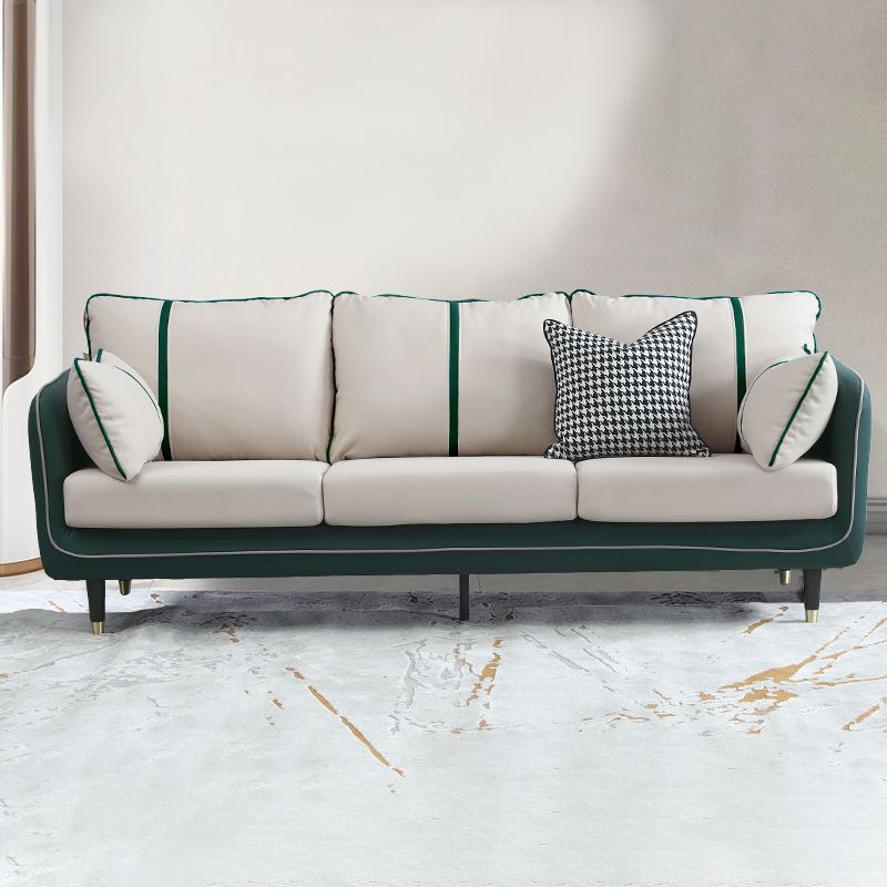 フェイクレザー85 "高タキシードアームソファ枕、リビングルーム