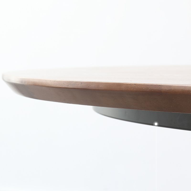 Ash Wood Round Dining Table Brown Convertible Pedestal Room Kitchen Table