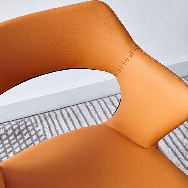 Modern Style Metal Arm Chair Open Back Dining Side Chair with Upholstered Clearhalo 'Dining Chairs' 'Dining Tables & Seating' 'dining_chair' 'furn' 'furn_dining_chair' 'Furniture' 'furniture_dining_chair' 'Kitchen & Dining Furniture' 1200x1200_6e6d4791-80dc-4d38-a11a-144b7bfe5f44