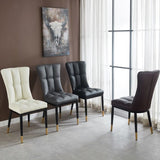 Glam Style Wingback Side Chair Upholstered Armless Dining Chairs for Home Clearhalo ' kitchen&dining_furn' 'Dining Chairs' 'Dining Tables & Seating' 'dining_chair' 'furn' 'furn_dining_chair' 'Furniture' 'furniture_dining_chair' 'Kitchen & Dining Furniture' 'kitchen' 1200x1200_6e6df859-1e76-49bb-b4fb-7b7ae120dfff