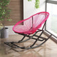 Fer Base moderne Rocking Chair Lounge Lounge Lazy Chaise pour balcon