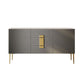 Glam Buffet Table Stone Sideboard Armadio con porte per soggiorno