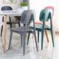 Scandinavian Open Back Dining Chair Plastic Armless Dining Side Chair