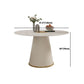 Round Pedestal Dining Table Set 1/2/3/5/7 Pcs Sintered Stone Table and Chairs