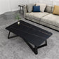 Glam Stone Coffee Table with Black Steel Base and Rectangle Top Clearhalo 'Coffee & Accent Tables' 'Coffee Tables' 'coffee_tables' 'furn' 'furn_coffee_tables' 'Furniture' 'Living Room Furniture' 1200x1200_6e740f50-d889-43bc-a462-e94c99d8d945