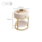Frame Glam Style Side Table 22.83" Tall Stone Top Side Table with Storage Clearhalo 'Coffee & Accent Tables' 'End & Side Tables' 'end_side_tables' 'furn' 'furn_end_side_tables' 'Furniture' 'Living Room Furniture' 1200x1200_6e746ef8-bbe2-48e5-adcc-43f7eaba0fef