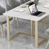 Mesa de reunión rectangular de la oficina en casa escritura de escritura fija de lujo