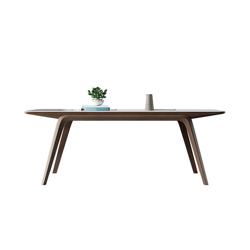 Medieval Modern Sintered Stone Table Rectangle Table with Wooden 4 Legs Clearhalo 'Dining Tables & Seating' 'Dining Tables' 'dining_table' 'furn' 'furn_dining_table' 'Furniture' 'Kitchen & Dining Furniture' 1200x1200_6e782a3c-e46d-487a-b3df-6542088421ba